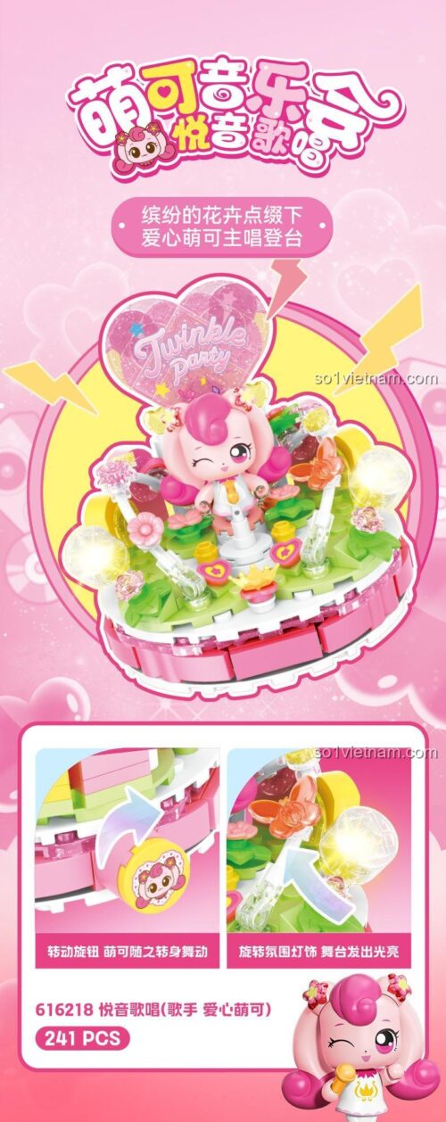 SEMBO 616218 Bộ lắp ghép Âm nhạc Twinkle Party, Hộp sản phẩm, Đồ chơi giáo dục cho bé gái 6 tuổi, Giá tốt