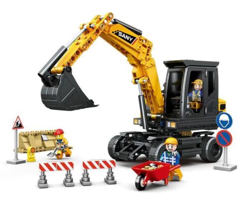 SEMBO 712057 Bánh Lốp Máy Xúc Bộ Lắp Ghép Xe Công Trình 496 Mảnh