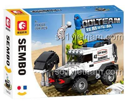 SEMBO 714318 Xe Jeep địa hình "奔腾越野场景" 354 mảnh - Hộp đựng, đồ chơi lắp ráp giá tốt cho bé trai 6 tuổi