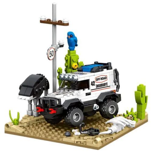 SEMBO 714318 Xe Jeep địa hình "奔腾越野场景" 354 mảnh - Chinh Phục Sa Mạc, đồ chơi lắp ráp cho bé trai 6 tuổi