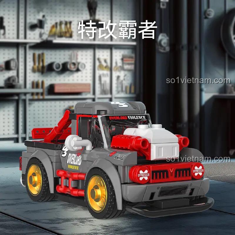 SEMBO 714325 xe bán tải thể thao, đồ chơi mô hình 220 mảnh, chi tiết mạ vàng, decal chuyển nước