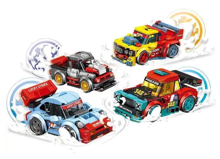 SEMBO 714325 bộ lắp ghép xe đua tốc độ cao 220 mảnh cho bé trai 6 tuổi