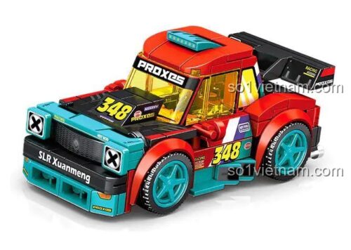 SEMBO 714326 Xe Đua Đồ Chơi Lắp Ráp Màu Đỏ, Xanh Lá, Đen, Vàng, 217 Mảnh Ghép