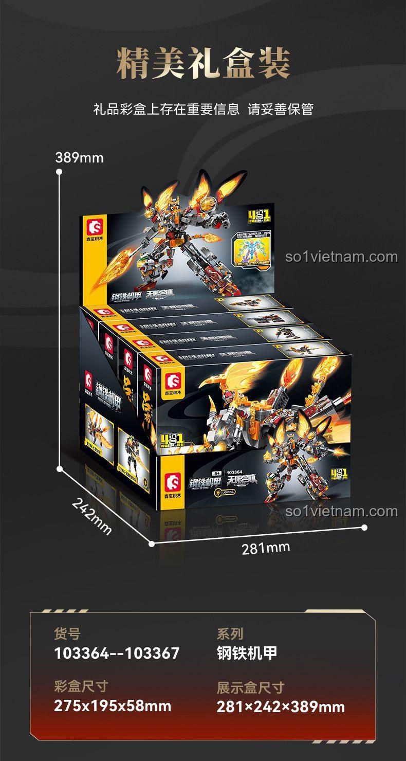 SEMBO 103367 Mecha Of Steel Lữ Bố - Mô hình cỗ máy chiến tranh