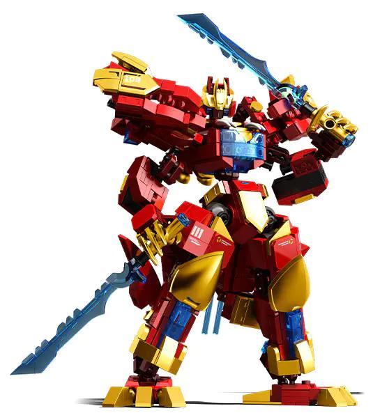 SEMBO 103389 Biến Hình Khủng Long Mecha - Liệt Hỏa Chiến Thần dạng Robot, đồ chơi lắp ghép robot chiến đấu cho bé trai 6 tuổi, 622 chi tiết