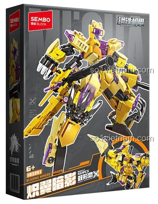 Hộp sản phẩm SEMBO 103391 Robot khủng long biến hình