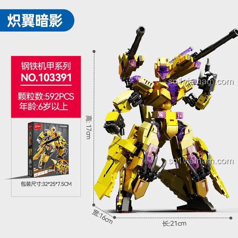 SEMBO 103391 Robot khủng long biến hình dạng khủng long