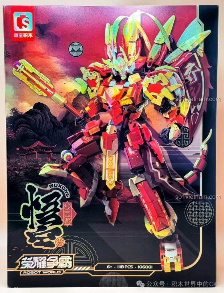 Hộp đựng mô hình Robot Tôn Ngộ Không SEMBO 106001 với hình ảnh chiến thần hùng dũng