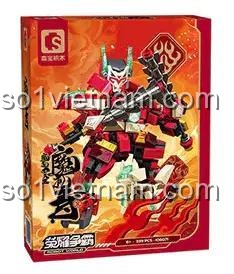 Hộp đựng SEMBO 106071 Robot Ma Lễ Thọ, hình ảnh robot chiến đấu, 339 mảnh ghép, Tương thích LEGO®, Cho bé 6 tuổi