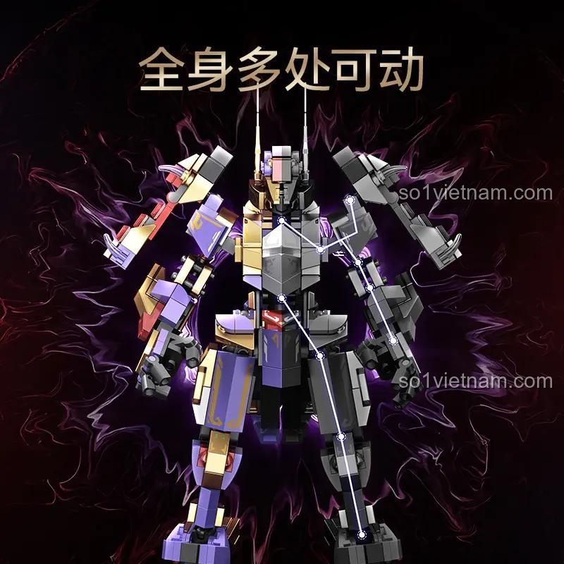 robot Lữ Bố SEMBO 106075 với khớp nối linh hoạt, cho bé trai 6 tuổi thỏa sức sáng tạo tư thế, giá tốt