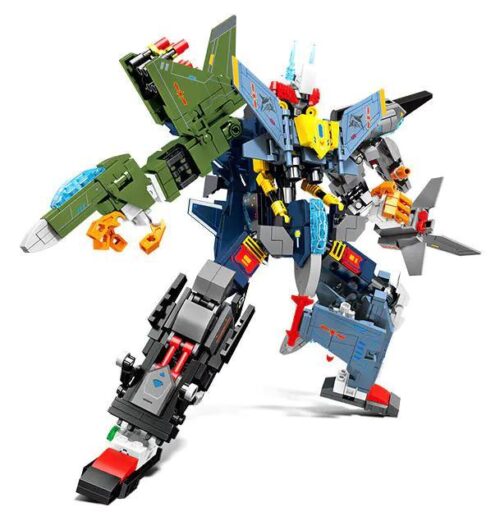 SEMBO 202227 Bộ lắp ghép Robot chiến đấu 4 trong 1, Robot biến hình, Mô hình quân sự, Máy bay chiến đấu, Trực thăng vũ trang, Mô hình máy bay, 232 chi tiết, cho bé 6 tuổi