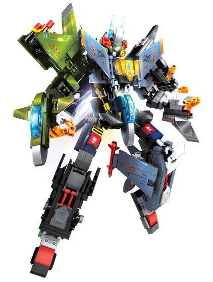 bộ lắp ghép Chiến Binh Bão Táp, đồ chơi mô hình SEMBO, mô hình robot chiến đấu màu xanh lá và xám, đồ chơi lắp ghép cho con trai 6 tuổi, giá tốt.