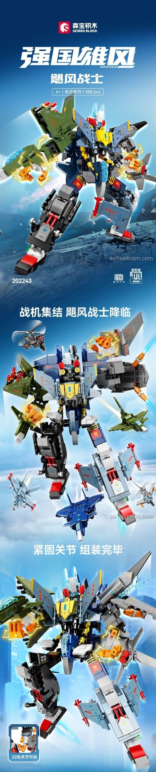 Mô hình Robot Chiến Binh Bão Táp 202243, bộ lắp ghép Robot Biến Hình Bão Táp, robot đang biến hình thành máy bay chiến đấu, đồ chơi lắp ghép cho con trai 6 tuổi, giá tốt.