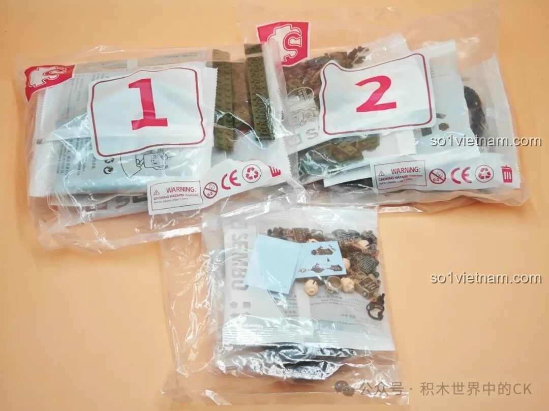 Các túi chi tiết được phân loại rõ ràng trong bộ SEMBO 203164