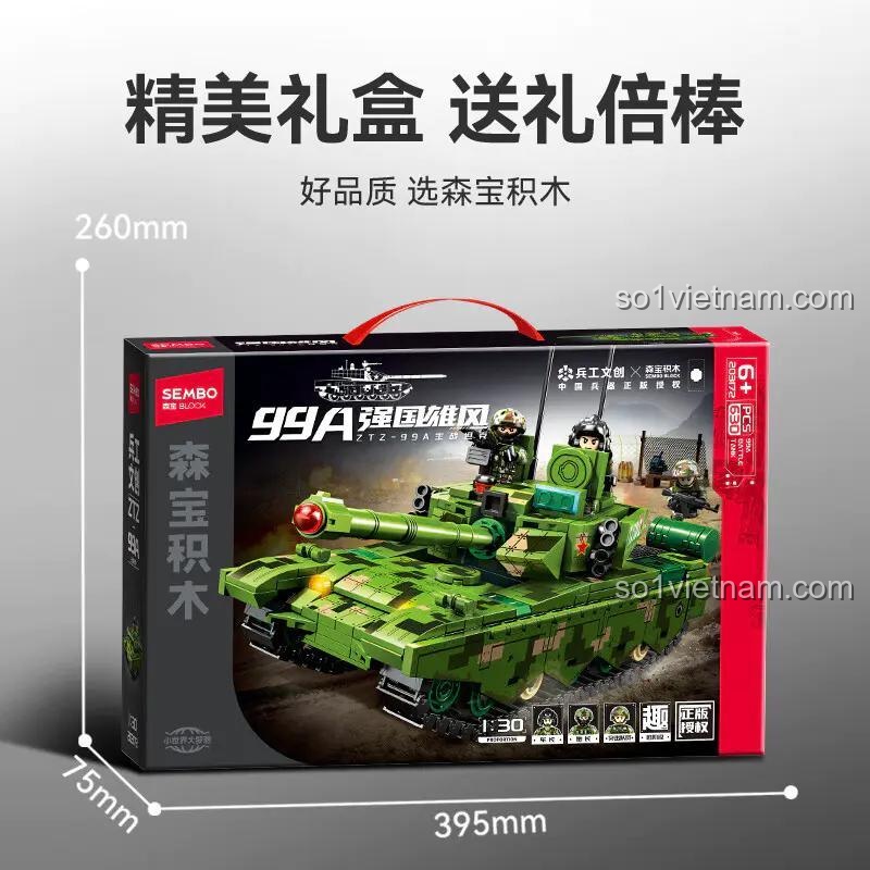 Mô hình Xe Tăng ZTZ-99A 203 172, bộ lắp ghép xe tăng chiến đấu, hộp quà đẹp mắt, đồ chơi chất lượng cao cho bé trai 6 tuổi