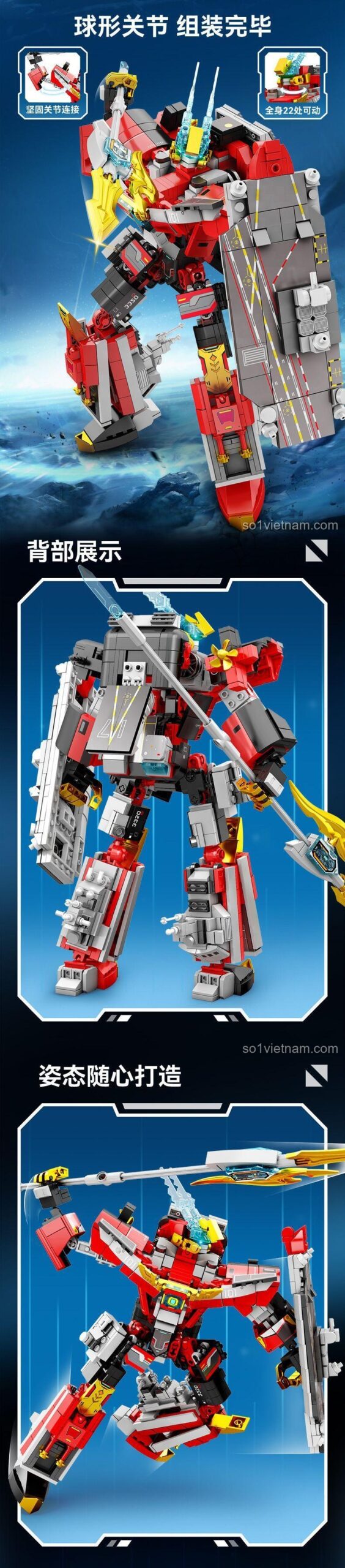 SEMBO 208029-208032 Mô hình tàu sân bay Hải quân Tinh Anh cho bé trai 6 tuổi