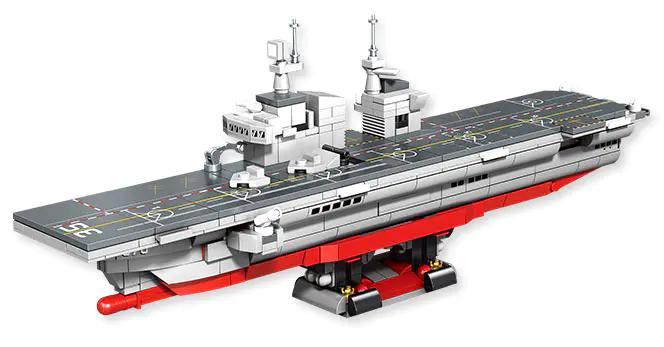 Hộp đồ chơi mô hình SEMBO Tàu chiến Type 075 SEMBO 208129, bộ lắp ghép quân sự chất lượng cao