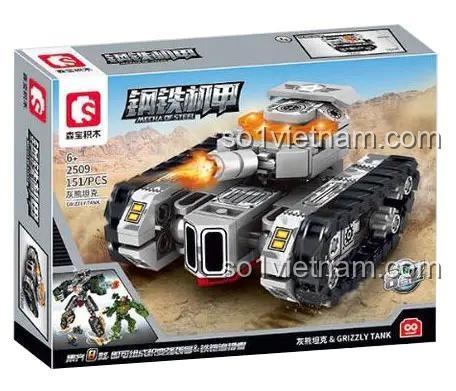 Mô hình SEMBO 2505 Mecha Of Steel Grizzly Tank dạng xe tăng