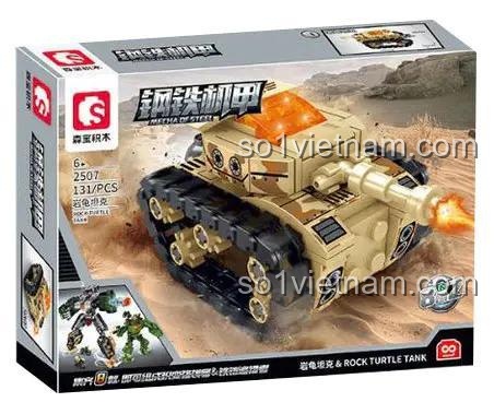 SEMBO 2505 Mecha Of Steel Xe Tăng Rùa Đá lắp ráp