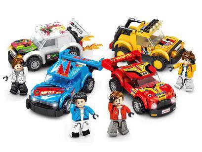 Tổng thể bộ đồ chơi xe jeep địa hình vàng SEMBO 2849