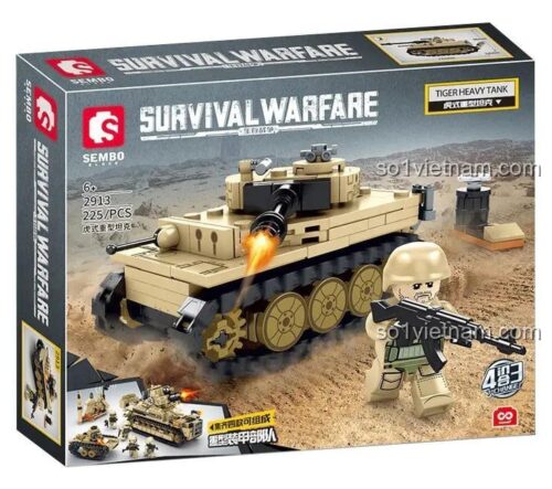 SEMBO 2913 Xe tăng Tiger Heavy Tank mô hình xe tăng quân sự lắp ráp chi tiết cho bé trai