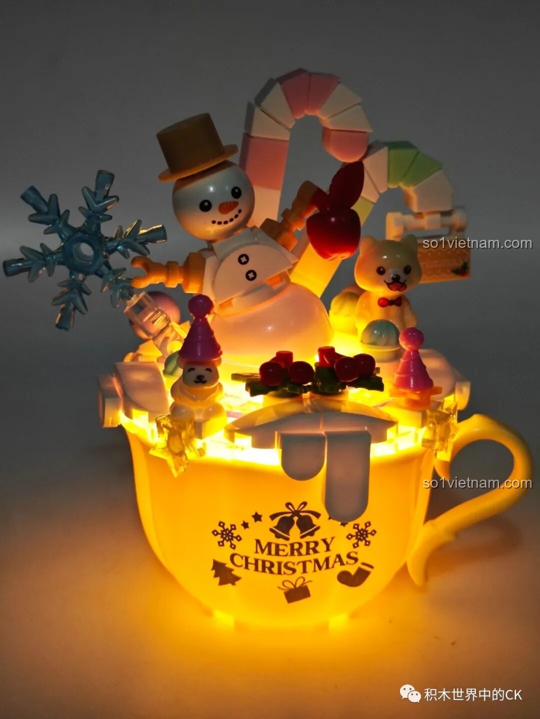 Mở hộp mẫu Nhà bánh gừng Giáng sinh SEMBO 605032