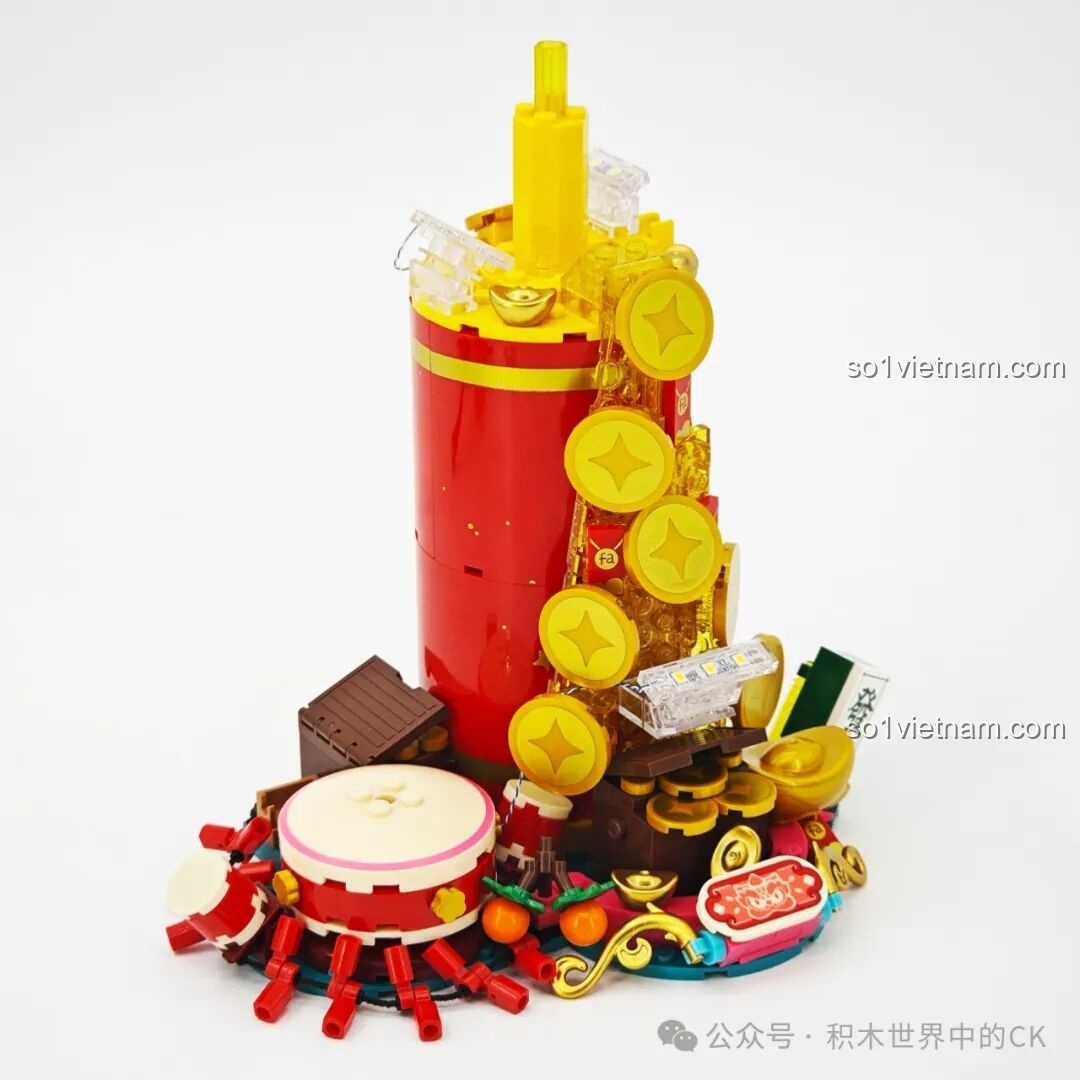 Mô hình Lễ Hội Múa Lân SEMBO 605043 đang dần thành hình