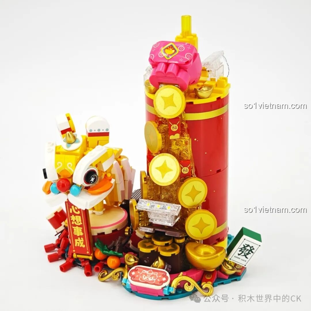 Mô hình Lễ Hội Múa Lân SEMBO 605043 gần hoàn thiện