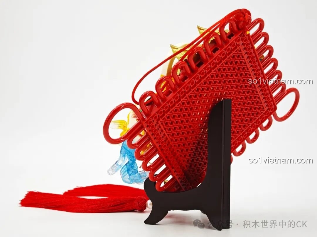Mô hình Lễ Hội Múa Lân SEMBO 605043 với chi tiết cờ