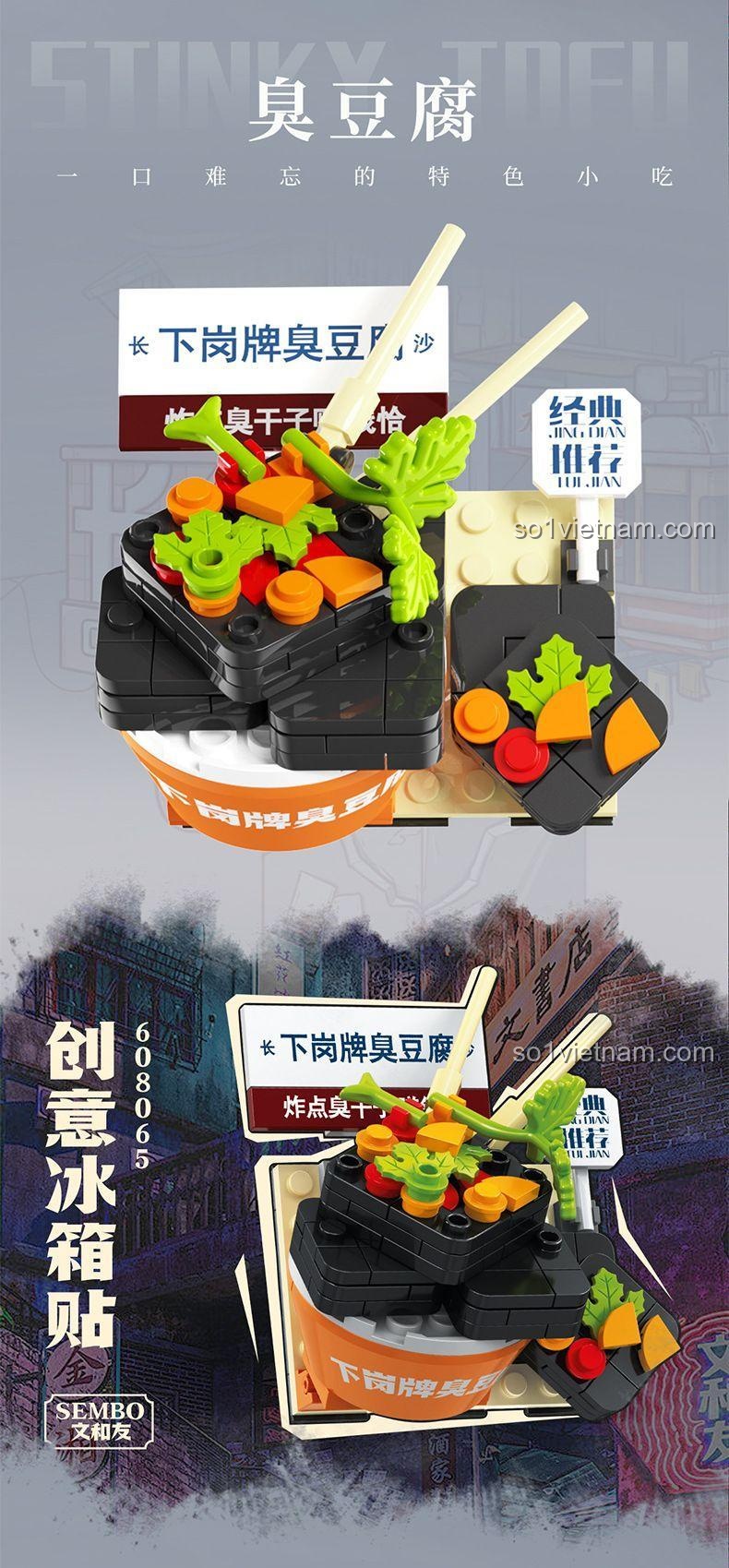 Kích thước mô hình bộ lắp ghép Tủ lạnh văn hóa Changsha SEMBO 608063