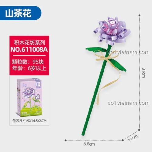 đồ chơi mô hình Hoa Trà SEMBO 611008, thể hiện kích thước 31cm, đồ chơi cho bé gái 6 tuổi, giá rẻ