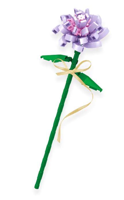 bộ lắp ghép Hoa Trà SEMBO 611008, mô hình Hoa Trà Tím tinh tế, đồ chơi cho bé gái 6 tuổi, giá tốt