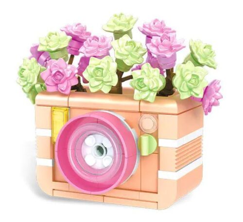 Bộ lắp ghép Máy ảnh retro trồng cây mọng nước SEMBO 611070 giá tốt cho bé gái 6 tuổi
