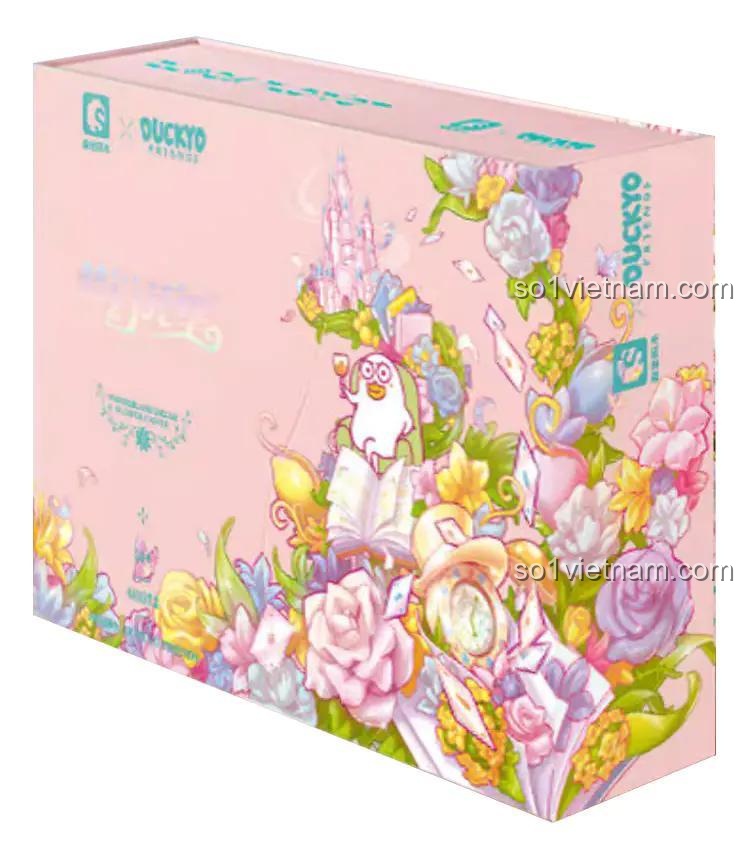 Hộp bộ lắp ghép SEMBO 611072 Lâu Đài Hoa Mộng Mơ Vịt Con Lưu, 3060 chi tiết, quà tặng bé gái 6 tuổi