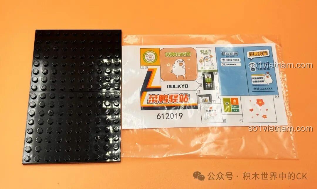 Decal dán chi tiết cho bộ lắp ghép Sembo 612019 Trạm Chuyển Phát Nhanh, biển hiệu, thông tin vận chuyển, đồ chơi lắp ráp