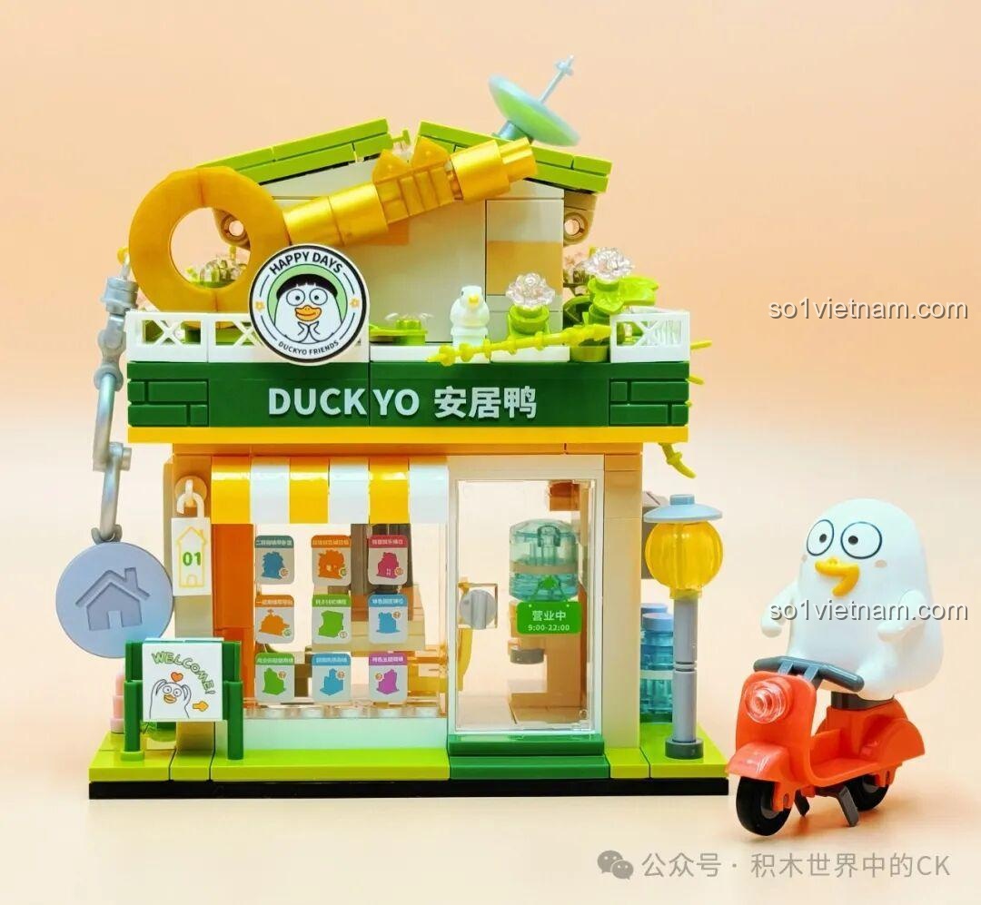 Mô hình Sembo 612020 Văn Phòng Bất Động Sản An Cư có thể mở ra, để lộ nội thất bên trong, tính năng tương tác cao