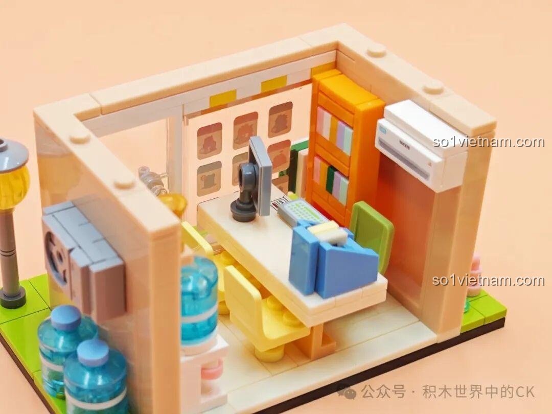 Mô hình hoàn thiện mặt trước của KTV Vịt Lưu SEMBO 612021, với Vịt Lưu ca sĩ và sân khấu nhạc cụ.