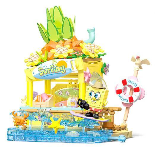 Mô hình Cửa hàng lướt sóng Bikini Bottom SEMBO 612219, đồ chơi lắp ghép cho bé 6 tuổi