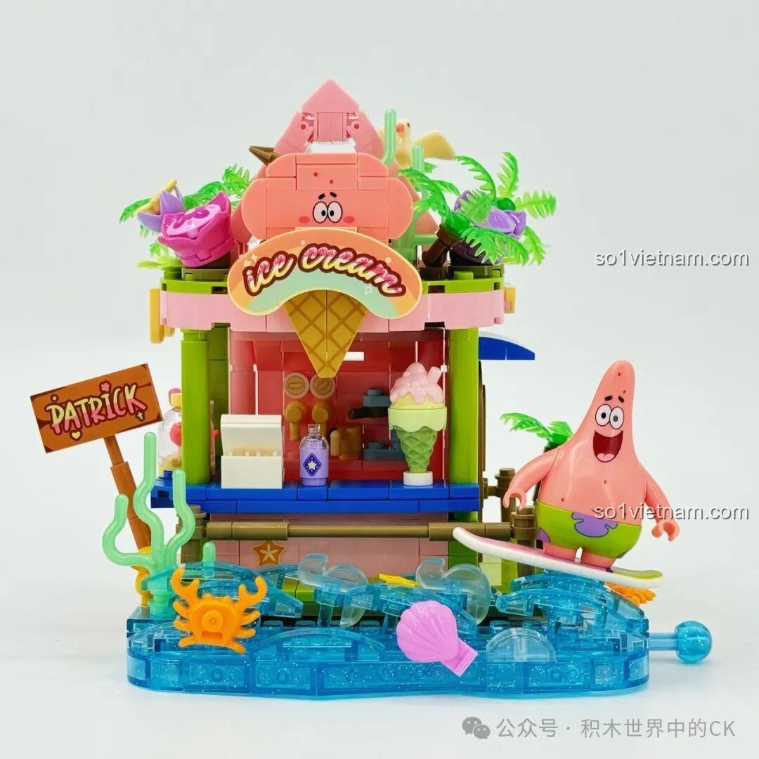Mô hình Cửa hàng lướt sóng Bikini Bottom SEMBO 612219 nhìn từ nhiều góc