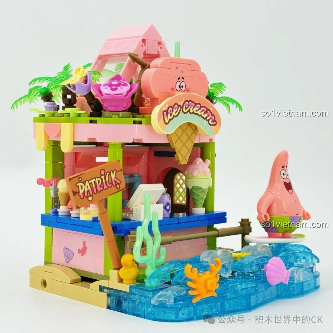 Mô hình Cửa hàng lướt sóng Bikini Bottom SEMBO 612219 với quầy bar