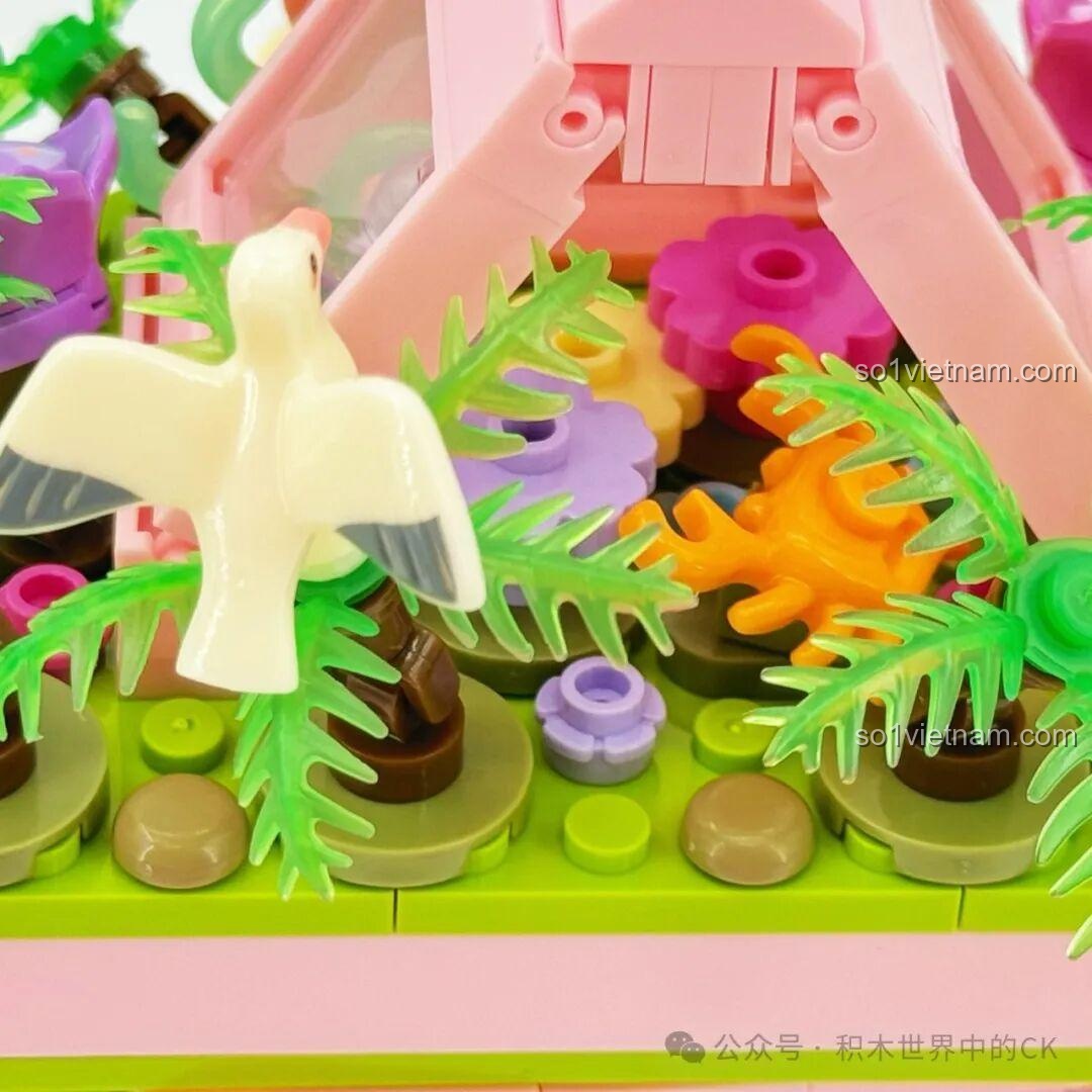 Mô hình Cửa hàng lướt sóng Bikini Bottom SEMBO 612219 với quầy bar và máy pha cà phê