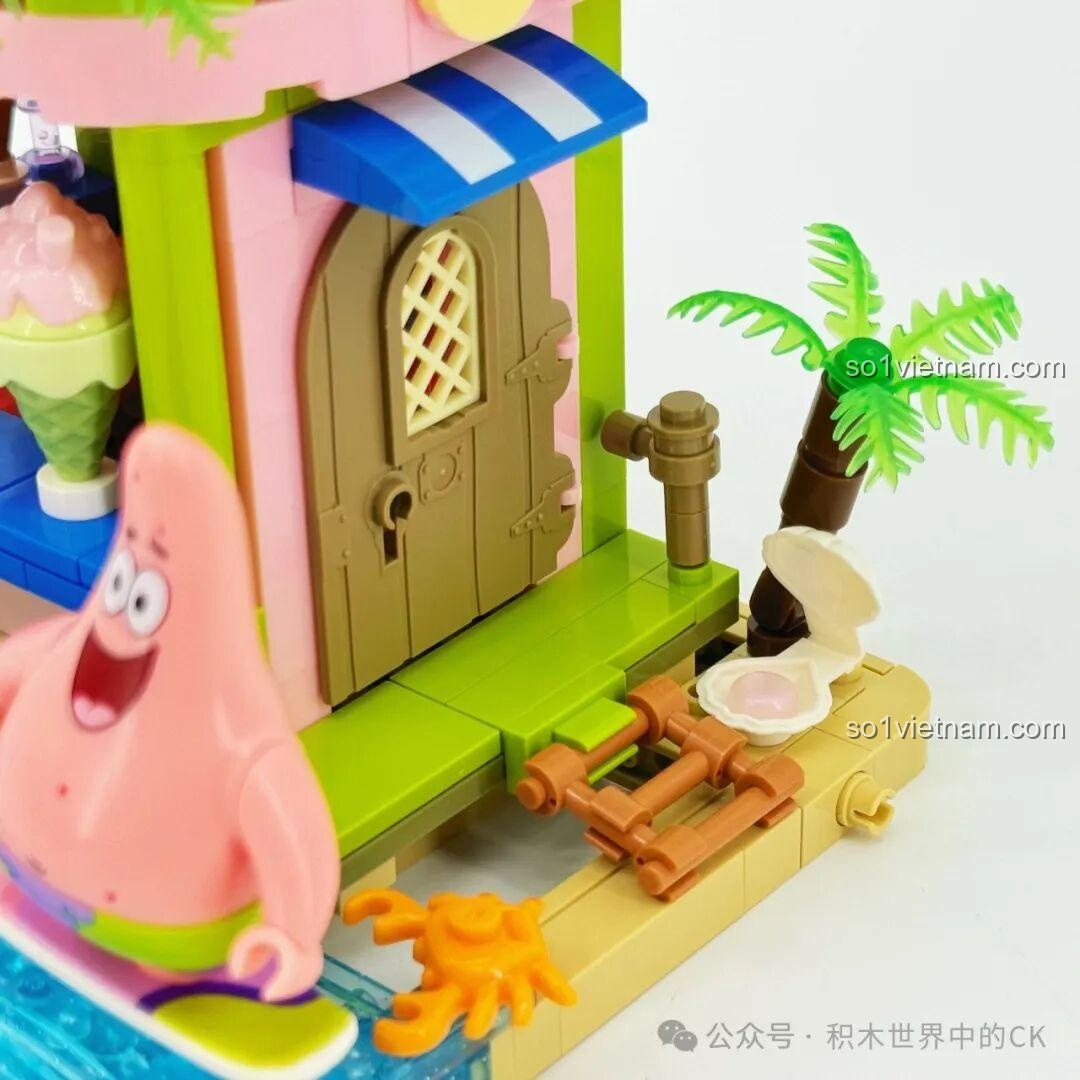 Mô hình Cửa hàng lướt sóng Bikini Bottom SEMBO 612219 với chim hải âu