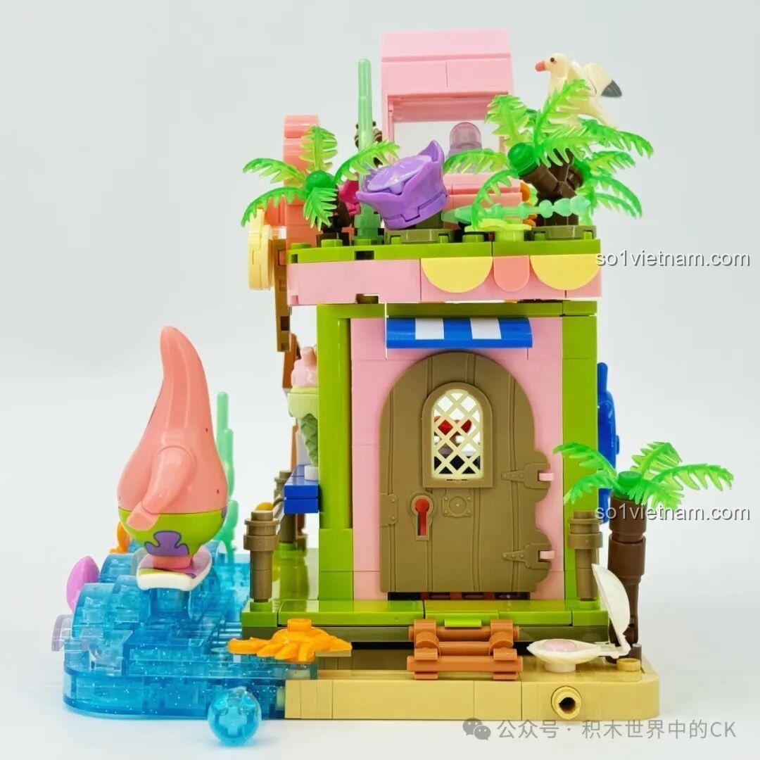 Mô hình Cửa hàng lướt sóng Bikini Bottom SEMBO 612219 với biển xanh