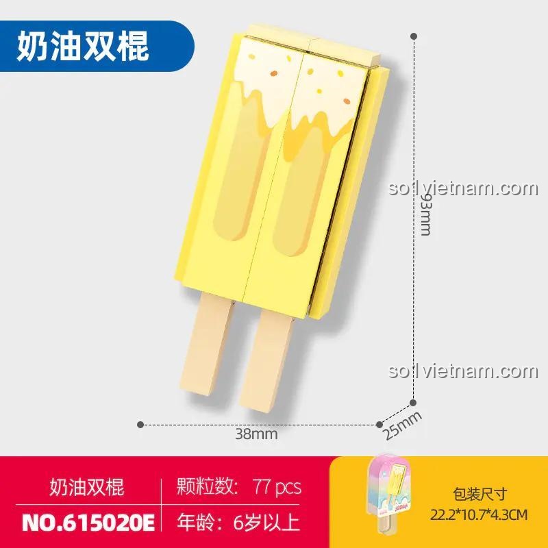 SEMBO 615020E Mô hình kem Kem Đôi Ông - Bộ lắp ghép sáng tạo, đồ chơi giáo dục cho bé 6 tuổi