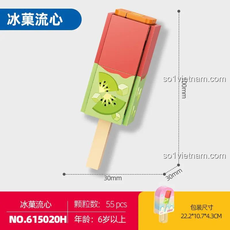 SEMBO 615020H Mô hình kem Chanh Đá Ước - Bộ lắp ghép sáng tạo, đồ chơi giáo dục cho bé 6 tuổi