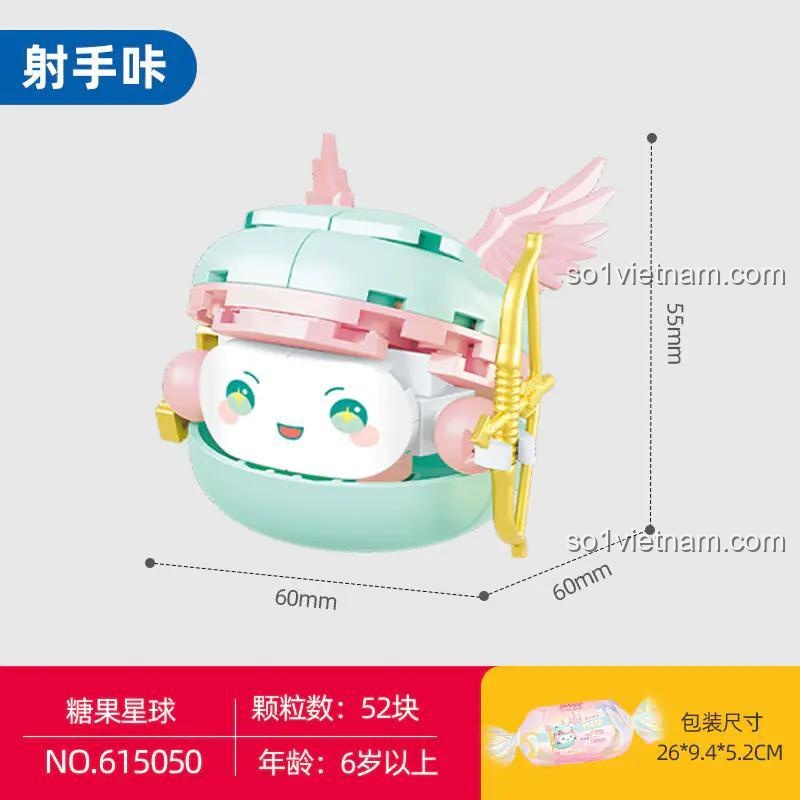 Đồ chơi mô hình SEMBO 615050 Xạ Thủ Kaka, kích thước 6x6x5.5cm, bộ lắp ghép 52 mảnh, phù hợp bé gái 6 tuổi, giá tốt