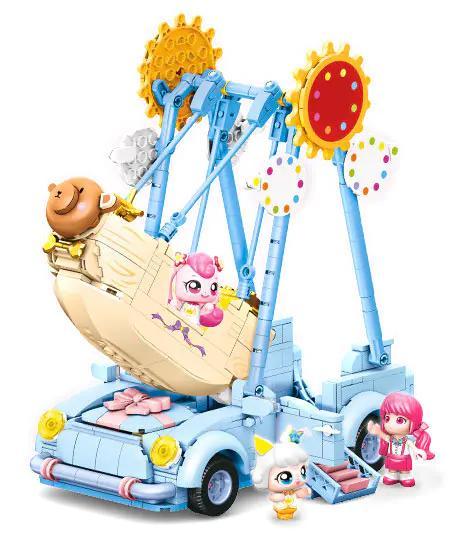 SEMBO 616207 Xe Chở Tàu Lượn Siêu Tốc Đồ Chơi Lắp Ghép Cho Bé Gái 6 Tuổi Giá Tốt