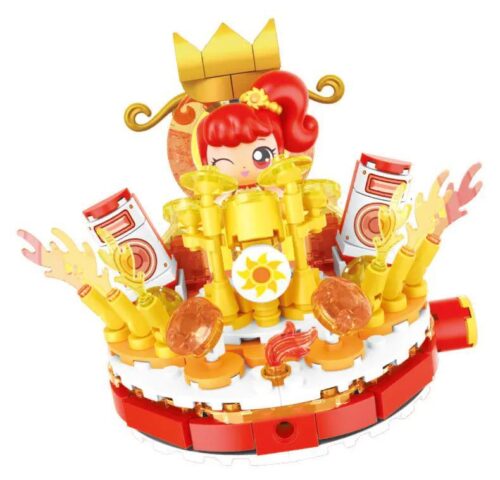 Mô hình Mông Cổ: Buổi hòa nhạc Mông Cổ - Trống Nóng Bỏng SEMBO 616219, bộ lắp ghép đồ chơi giáo dục cho bé gái 6 tuổi, có đèn LED và âm thanh, sân khấu rực rỡ