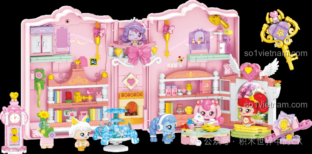 Minifigure chơi đùa trong bộ lắp ghép SEMBO 616222 