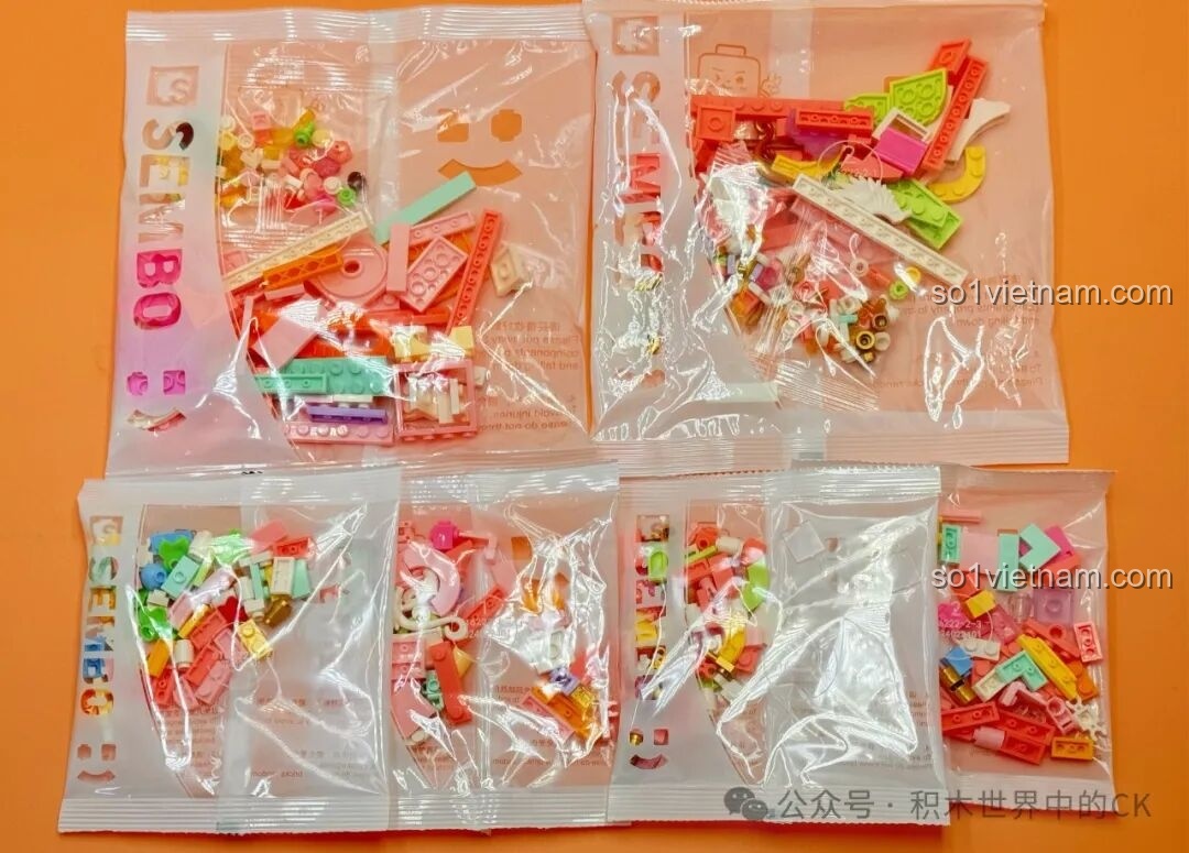 Các túi chi tiết nhỏ của bộ lắp ghép SEMBO 616222 